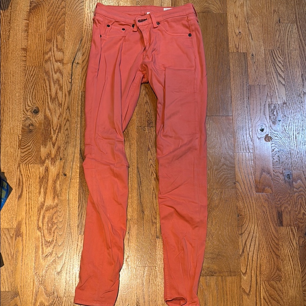 Rag & Bone jeans for Aritzia leggings in spiced coral size 26